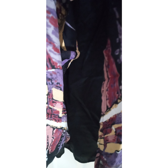 Vintage Bechamel Skirt Womens Sz L Rayon Artsy Geometric Elastic Waist Colorful - Picture 7 of 9